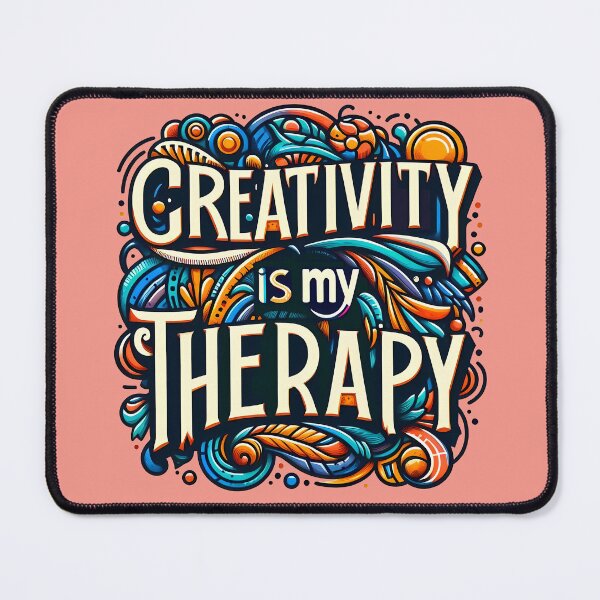 Item preview, creativity is my therapy, typography designed and sold by maxmaj.
