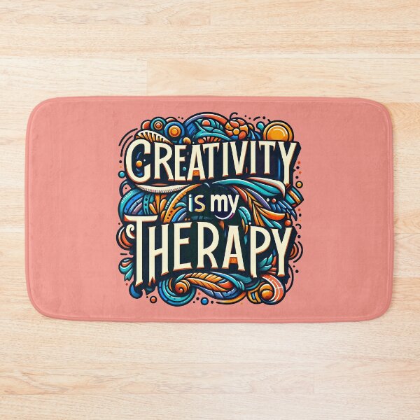 Item preview, creativity is my therapy, typography designed and sold by maxmaj.