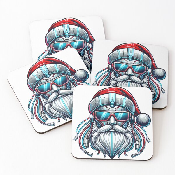 Item preview, Cyberpunk Santa Claus with Futuristic Glasses designed and sold by AIARTIST1.