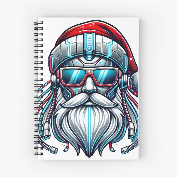 Item preview, Cyberpunk Santa Claus with Futuristic Glasses designed and sold by AIARTIST1.