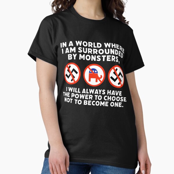 Vista previa del artículo con la obra «Resistencia moral en un mundo lleno de monstruos», diseñado y vendido por Rachel the Artist .