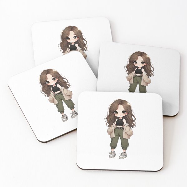 Item preview, Stylish Chibi Girl in Casual Outfit designed and sold by Little Care Studio.