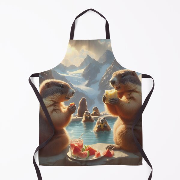 Item preview, Alpine Marmots Enjoying a Spa Day designed and sold by CitrineLinker.