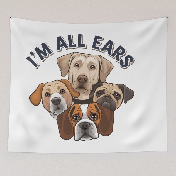 Item preview, DOGS ARE ALL EARS. designed and sold by Eyeba11.