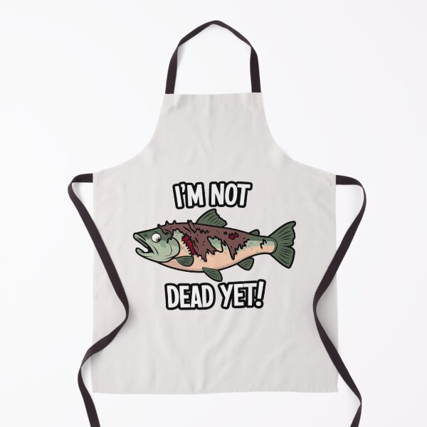 Item preview, Funny Zombie Salmon Sticker - 'I'm Not Dead Yet' - Sarcastic Fish Humor ,Tattered Outfit & Bite Mark, Halloween Gift designed and sold by benjyjump.