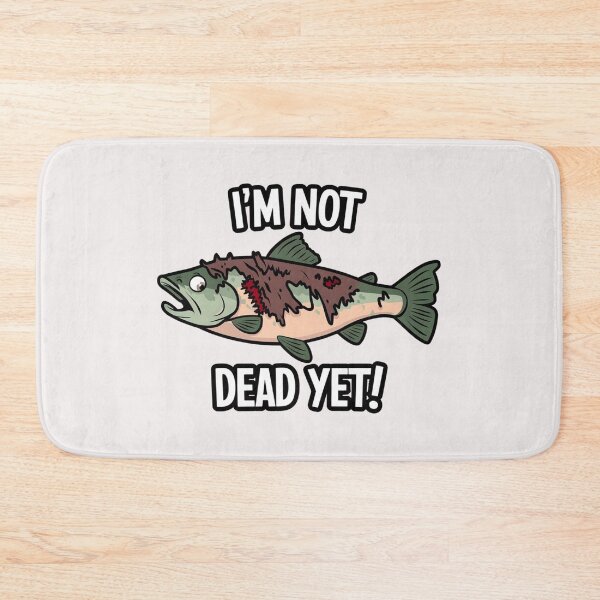Item preview, Funny Zombie Salmon Sticker - 'I'm Not Dead Yet' - Sarcastic Fish Humor ,Tattered Outfit & Bite Mark, Halloween Gift designed and sold by benjyjump.