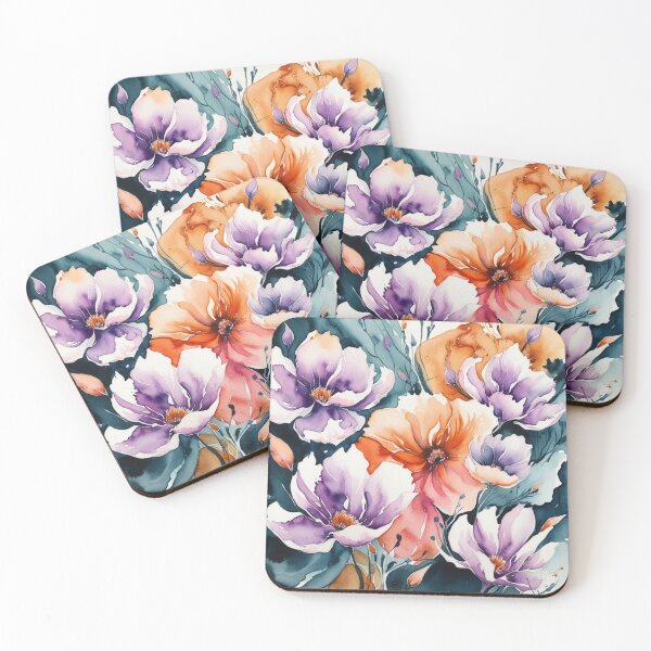 Artikelvorschau, Verzauberte Blüten in Indigo und Bernstein - Abstrakte Aquarell-Blumenkunst entworfen und verkauft von EverydayTrendz.