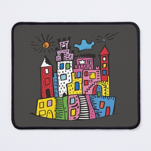 Item preview, Fantasy Abstract Castle Kids Doodle Illustration designed and sold by Sturdust.