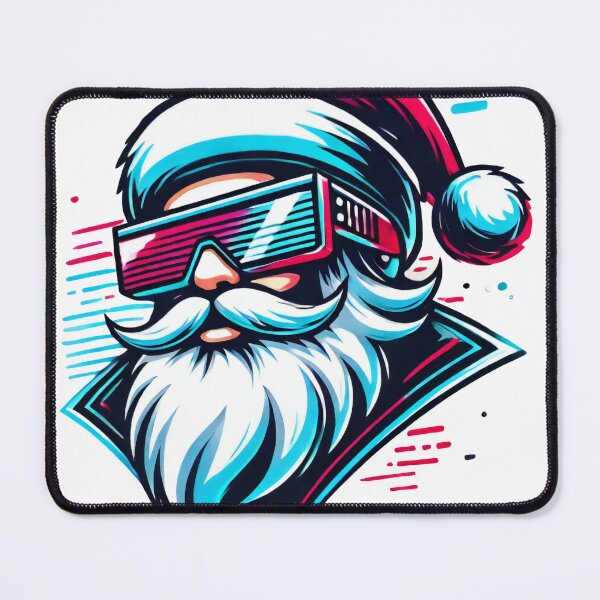 Item preview, Neon Santa with Futuristic Sunglasses designed and sold by AIARTIST1.