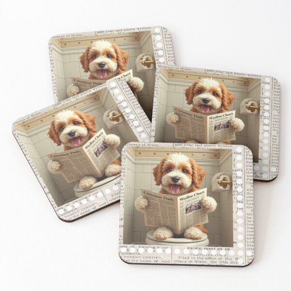 Item preview, Cute Mini Bernedoodle Reading The Paper designed and sold by Wags & Tails.