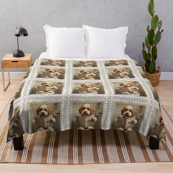 Item preview, Cute Mini Bernedoodle Reading The Paper designed and sold by Wags & Tails.