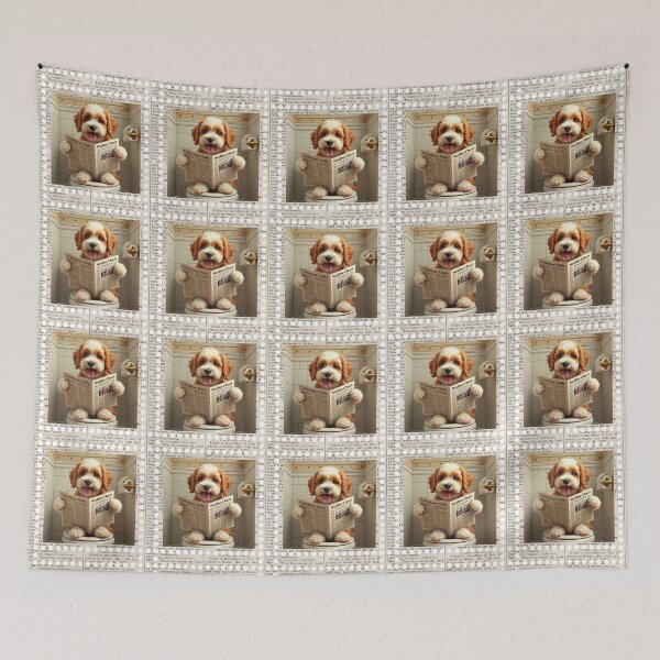 Item preview, Cute Mini Bernedoodle Reading The Paper designed and sold by Wags & Tails.