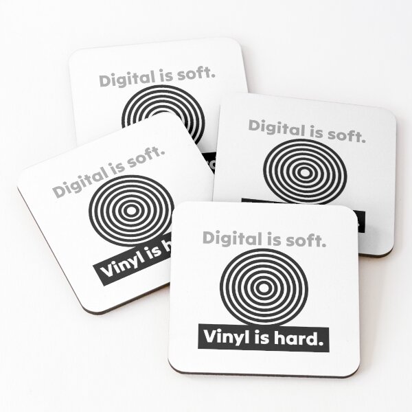 Artikelvorschau, Digital ist weich. Vinyl ist hart. entworfen und verkauft von WhackoDesigns.
