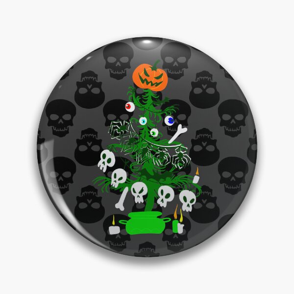 Item preview,  halloween nightmare christmas tree skulls designed and sold by Gossip Rag.