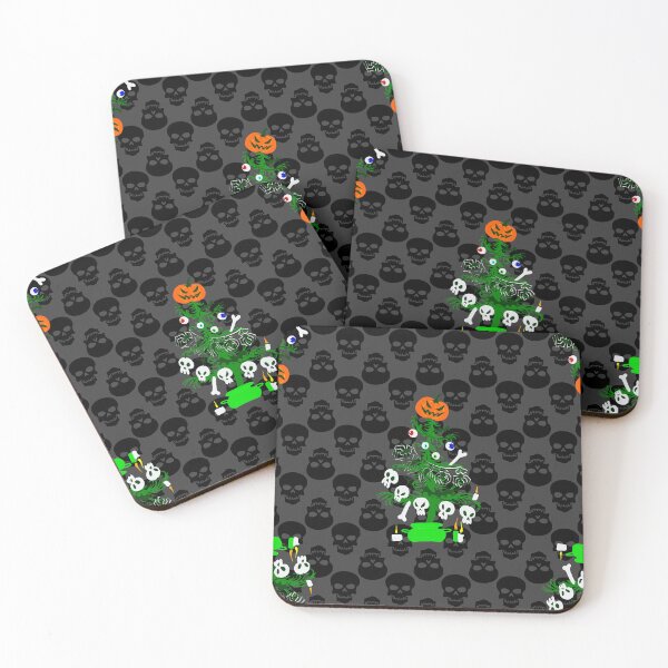 Item preview,  halloween nightmare christmas tree skulls designed and sold by Gossip Rag.