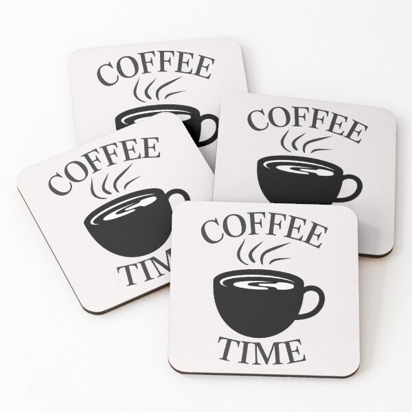 Item preview, Coffee Time Minimalist T-Shirt – Black Coffee Cup Silhouette, Bold Text Design, Simple Line Art for Coffee Lovers, Modern Black and White Tee designed and sold by benjyjump.