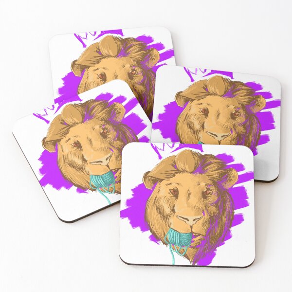 Item preview, King lion with a ball of yarn designed and sold by Ink8oy.