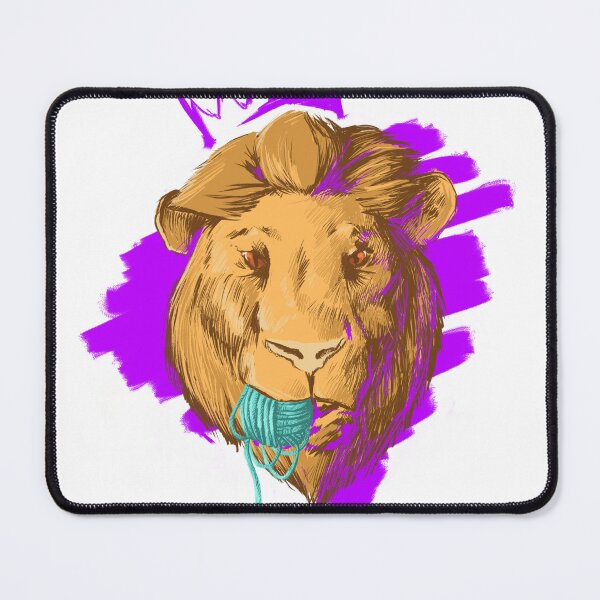 Item preview, King lion with a ball of yarn designed and sold by Ink8oy.
