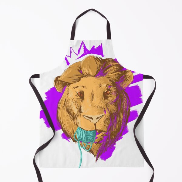 Item preview, King lion with a ball of yarn designed and sold by Ink8oy.