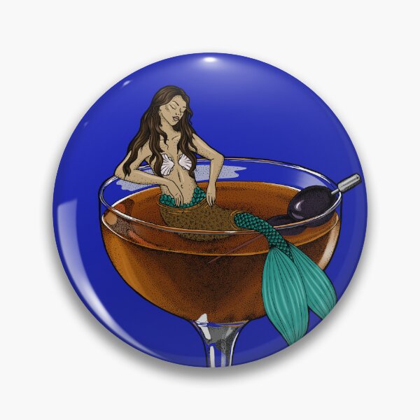 Artikelvorschau, Manhattan Meerjungfrau Cocktail Illustration entworfen und verkauft von Elizabeth Weglein.