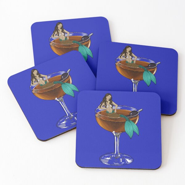 Item preview, Manhattan Mermaid Cocktail Illustration designed and sold by Elizabeth Weglein.