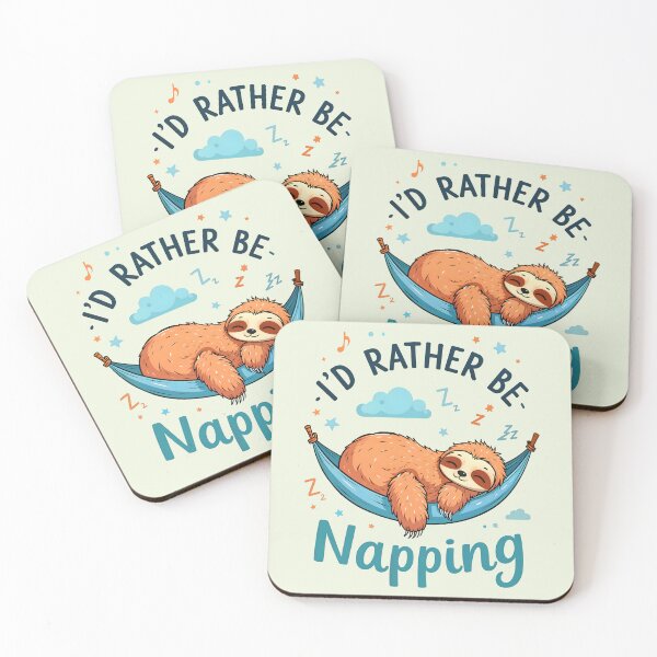 Item preview, I'd Rather Be Napping Cute Sloth Quote designed and sold by TheArtOfPat.