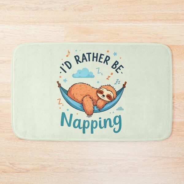 Item preview, I'd Rather Be Napping Cute Sloth Quote designed and sold by TheArtOfPat.
