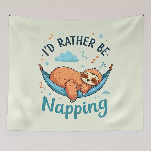 Item preview, I'd Rather Be Napping Cute Sloth Quote designed and sold by TheArtOfPat.