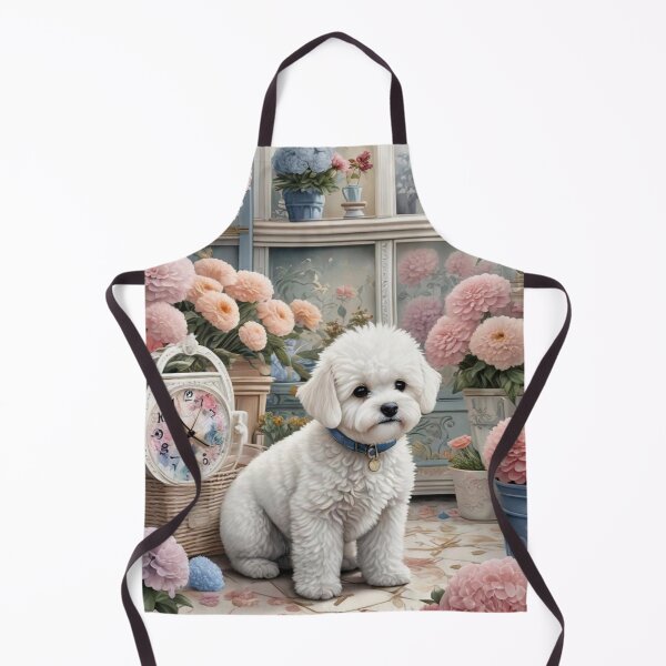Item preview, Cozy Flower Garden Bichon Frise Puppy, designed and sold by Wags & Tails.
