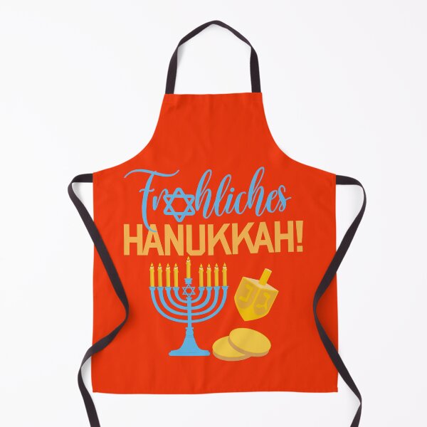 Item preview, Happy Hanukkah Yiddish - Frohliches Hanukkah! Menorah, dreidel, hanukkah gelt designed and sold by We-thePixels.