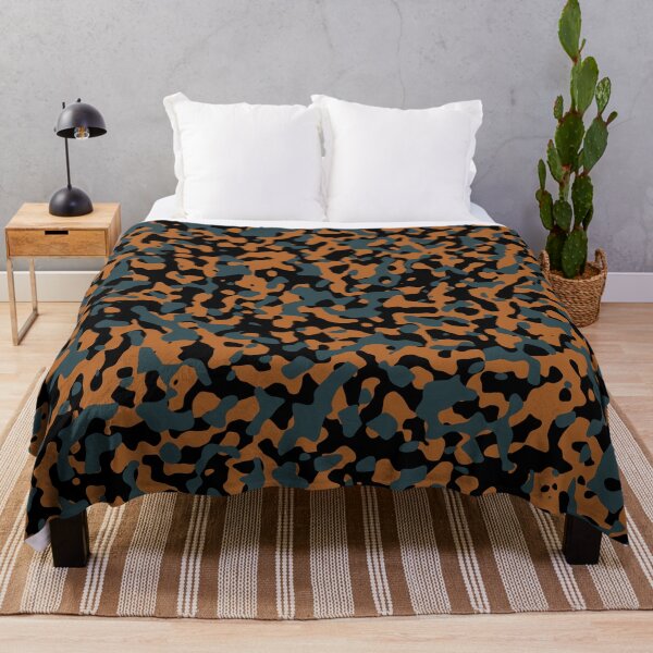 Item preview, Earth Brown Camouflage in Slate Blue and Black designed and sold by ModdiesColors.