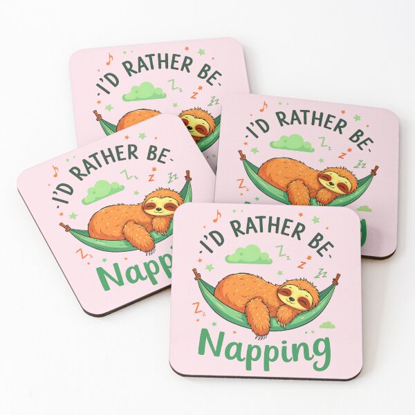 Item preview, I'd Rather Be Napping Cute Sloth Quote designed and sold by TheArtOfPat.