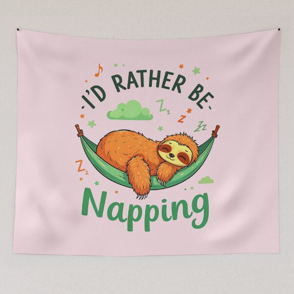 Item preview, I'd Rather Be Napping Cute Sloth Quote designed and sold by TheArtOfPat.