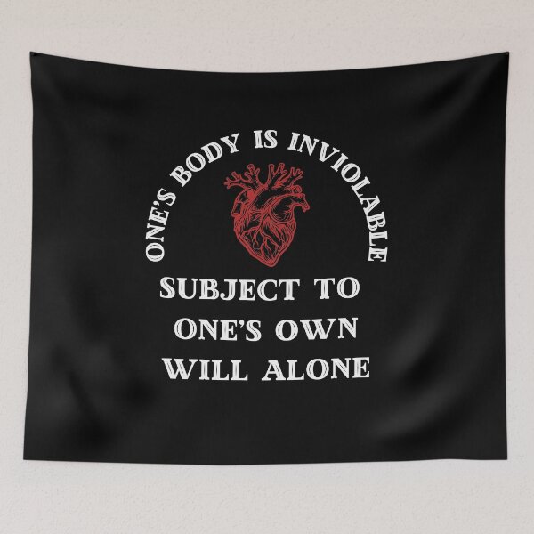 Item preview, One’s body is inviolable, subject to one’s own will alone white and red designed and sold by Denvervineart.