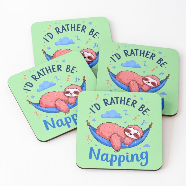 Item preview, I'd Rather Be Napping Cute Sloth Quote designed and sold by TheArtOfPat.
