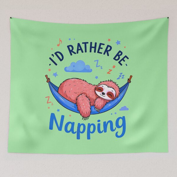 Item preview, I'd Rather Be Napping Cute Sloth Quote designed and sold by TheArtOfPat.