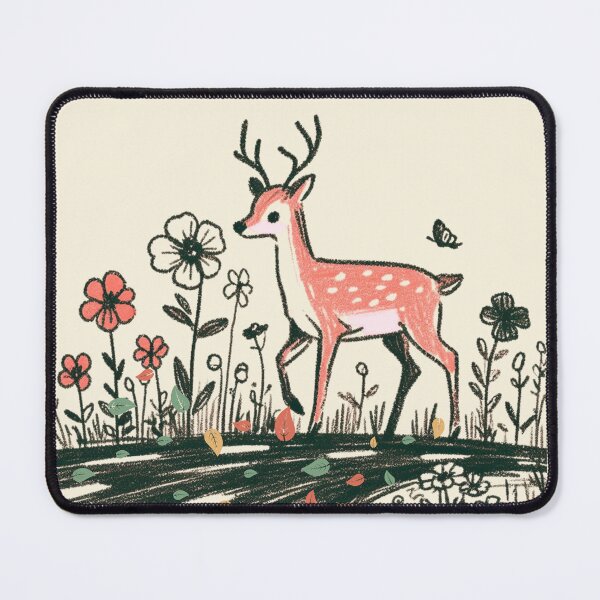 Item preview, Baby Deer and Wild Flowers in the Forest designed and sold by EllyArtStudio.