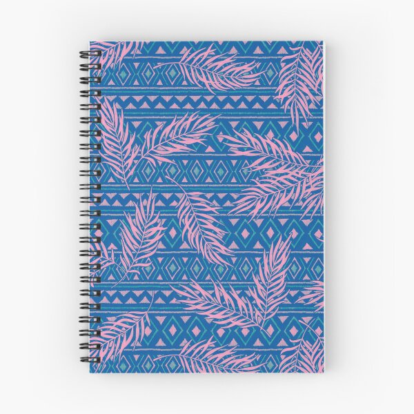 Item preview, Boho jungle pattern - blue pink designed and sold by PP-Patterns.