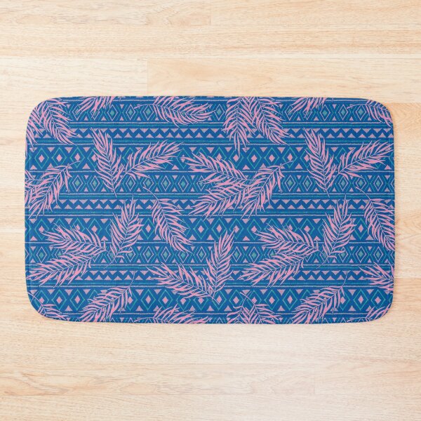 Item preview, Boho jungle pattern - blue pink designed and sold by PP-Patterns.