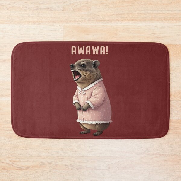 Item preview, Rock Hyrax Lover Awawa Funny Upset Groundhog Dassi Night Gown designed and sold by d247.