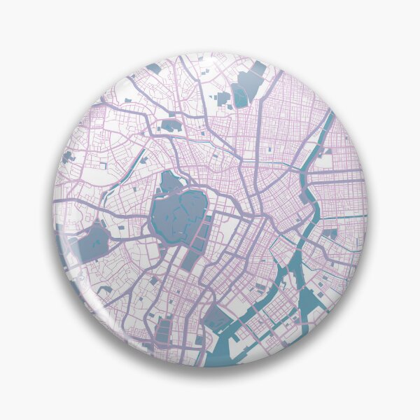 Item preview, Tokyo Map – Soft Blue and Pink Design designed and sold by TerraFrame.