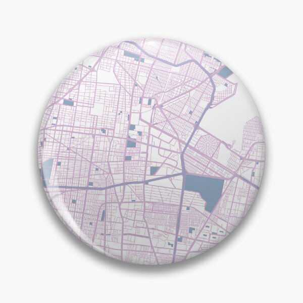 Item preview, Mexico City Map – Soft Blue and Pink Design designed and sold by TerraFrame.