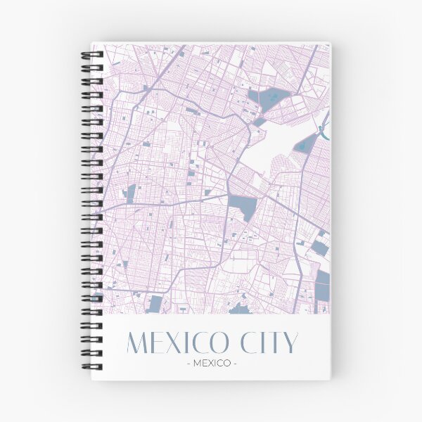 Item preview, Mexico City Map – Soft Blue and Pink Design designed and sold by TerraFrame.
