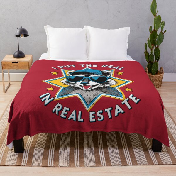 Item preview, I Put The Real In Real Estate Raccoon designed and sold by thecatcouch.