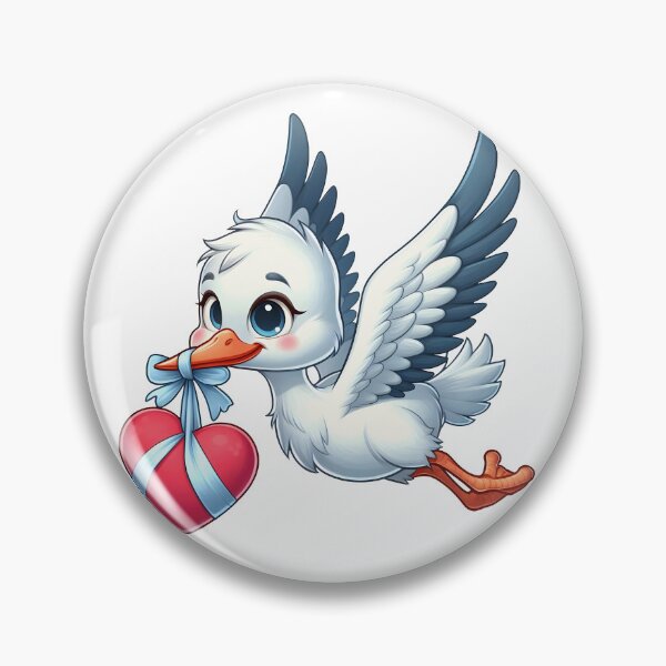 Item preview, Cute cartoon stork on love errand! designed and sold by fribabywonder.