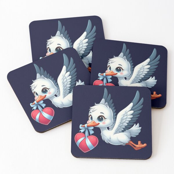 Item preview, Cute cartoon stork on love errand! designed and sold by fribabywonder.