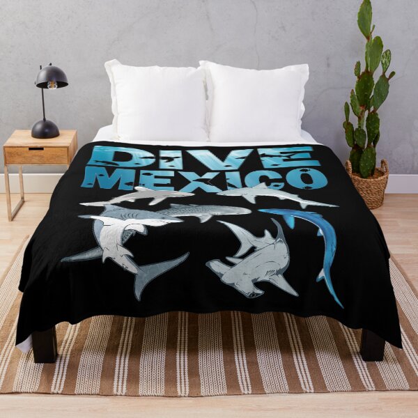 Item preview, Blue shark tiger shark bull shark hammerhead shark Dive Mexico designed and sold by NicGrayGraphic.
