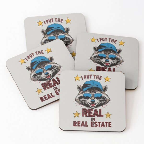 Item preview, I Put The Real In Real Estate Raccoon designed and sold by thecatcouch.