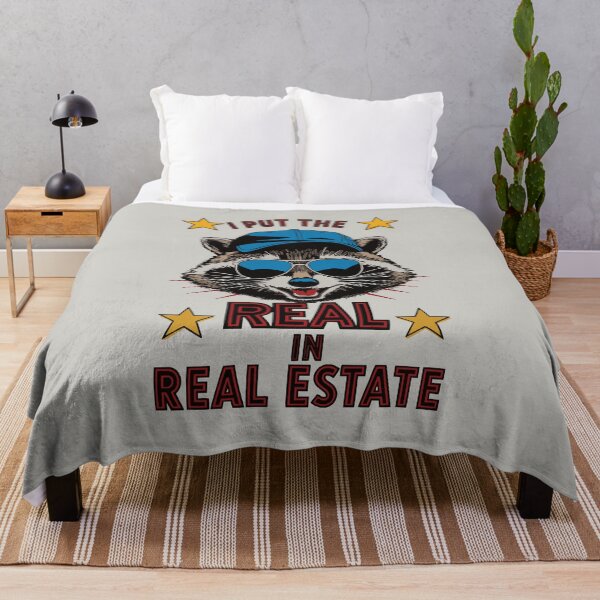 Item preview, I Put The Real In Real Estate Raccoon designed and sold by thecatcouch.
