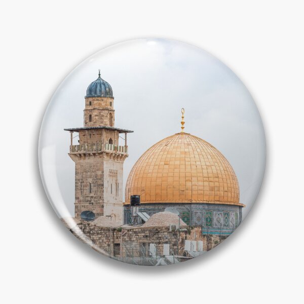 Item preview, View of Dome of Rock and the Pillar of Masjid al Aqsa in Jerusalem, Palestine designed and sold by Pink Pastel Studio.